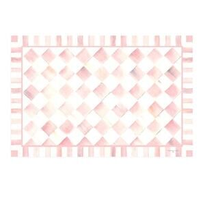 NEW Mackenzie-Childs Rosy Check 2' x 3' Floor Mat